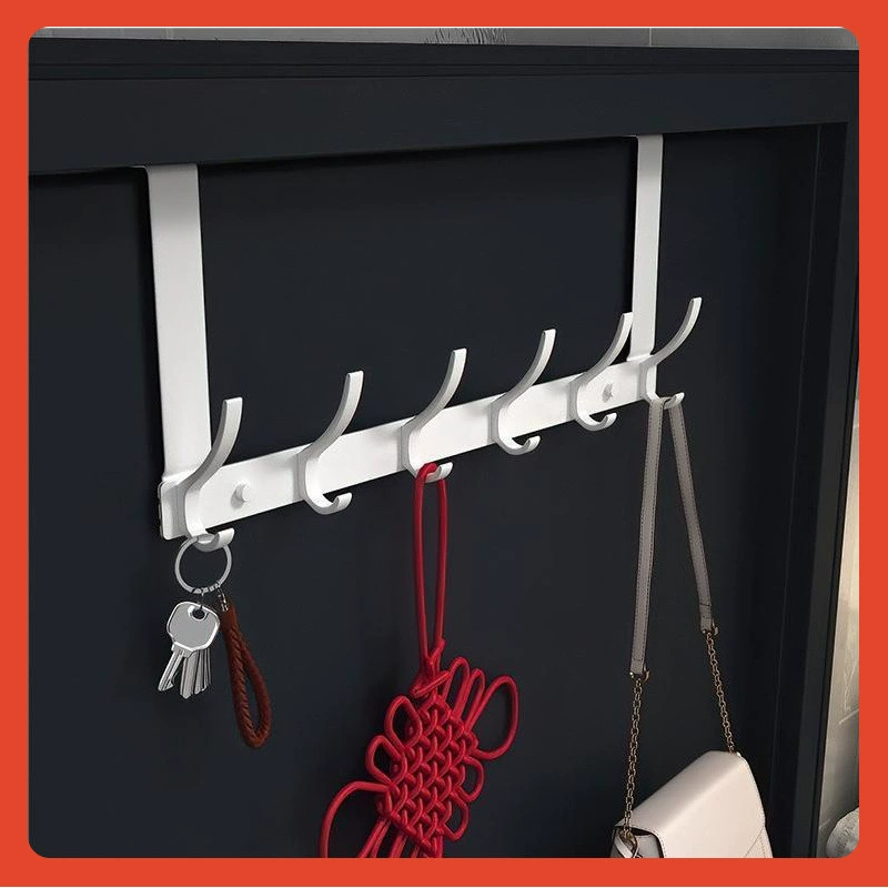 ∈The door hook without hole punching and hanging clothes rack for the entrance door entrance rack wall hanging clothes hook bathroom clothes