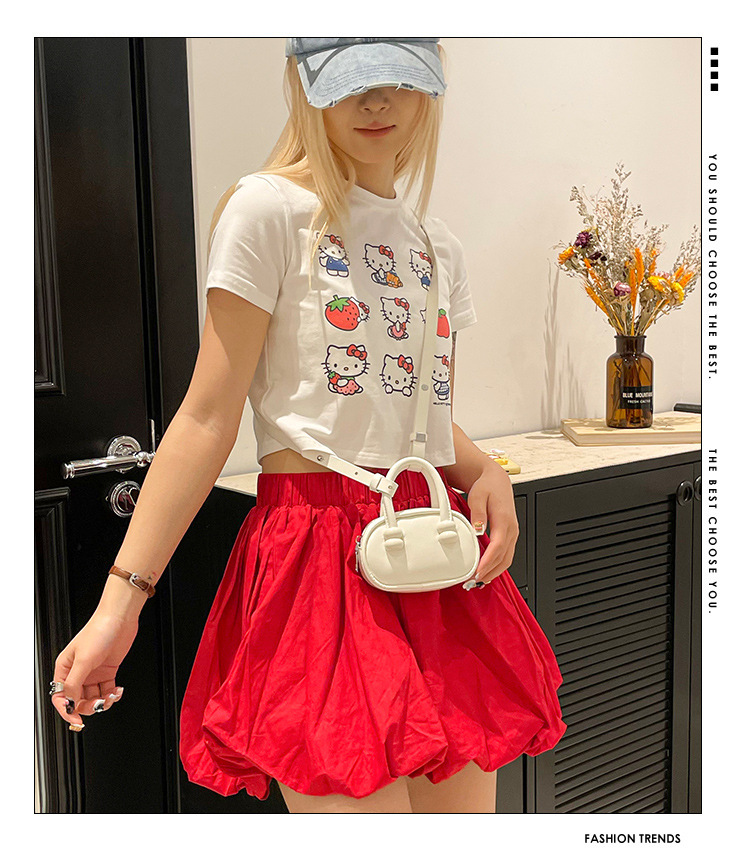 2025 New European and American retro handbag, mini pillow bag for women, fashionable crossbody bag, summer lipstick bag for women full figure
