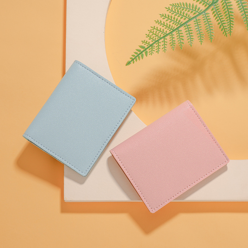 Tarjeta de identificación bancaria compacta de mujer ultra delgada, cartera pequeña, licencia de conducir simple y ligera, tarjeta anti-damagnetizante