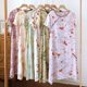 Cotton Silk Belt Breast Pad Nightdress Women's Summer Thin National Style Pure Cotton Silk Pajamas Loose Artificial Cotton Home dress