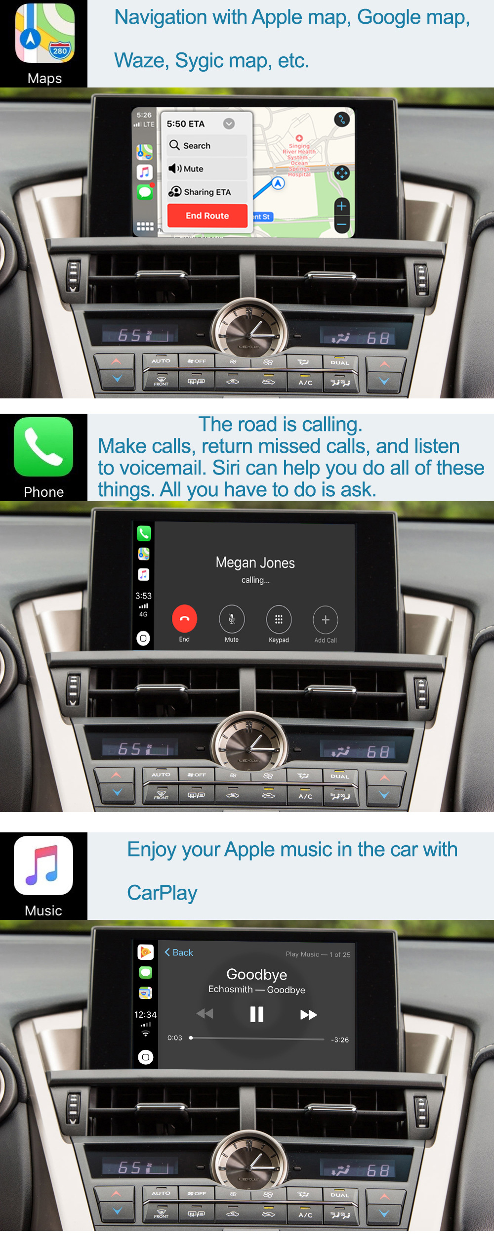 Road Top Car-machine Interconnection Wireless Apple CarPlay Suitable for Lexus Decoder Module Decoder