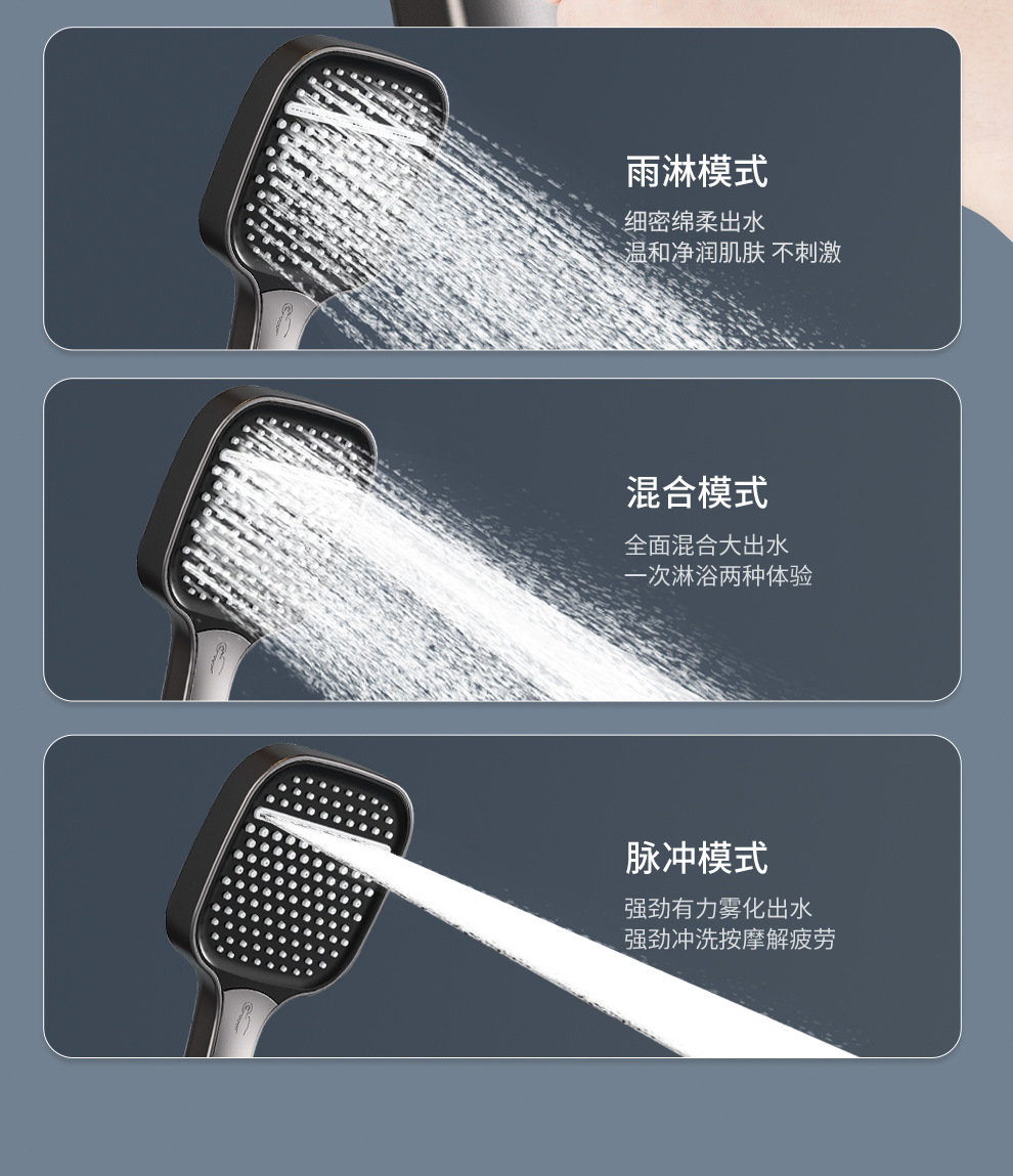 A complete set of constant-temperature piano key shower heads, a full set of multi-functional pressure-increasing bathroom and household shower head kits undefined
