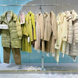 25冬迪笛欧都市女性风羽绒服双面呢上衣裤裙十三行女装批发直播货