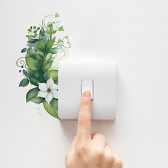 外貿熱帶綠植臥室玄關客廳家居開關貼裝飾牆貼貼紙自粘批發跨境