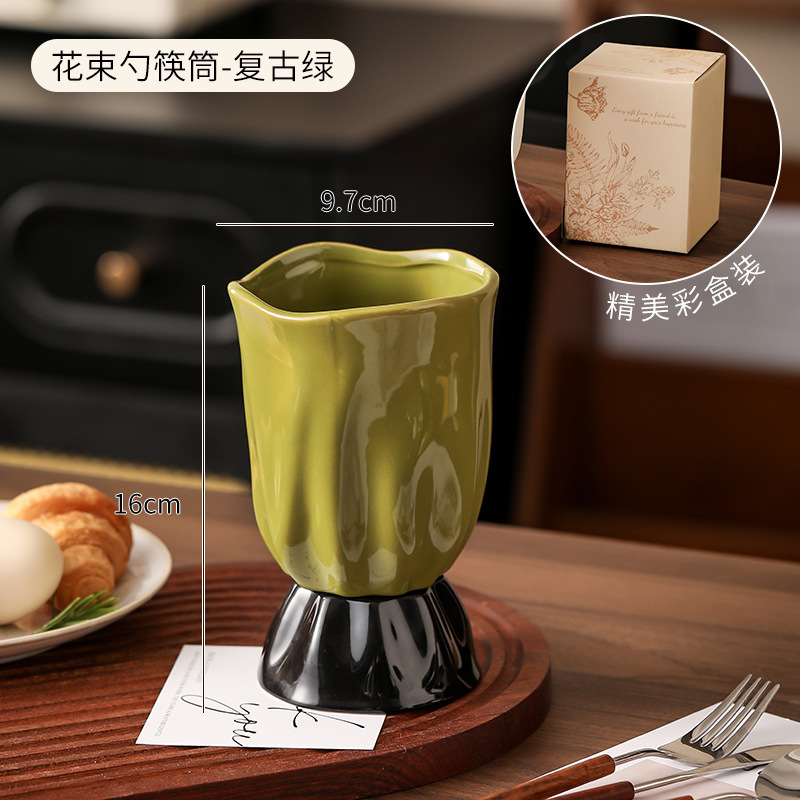 収納ラック 箸かご 多機能キッチン食器収納ラック 箸筒 セラミック排水管 箸ラック スプーン フォーク|undefined