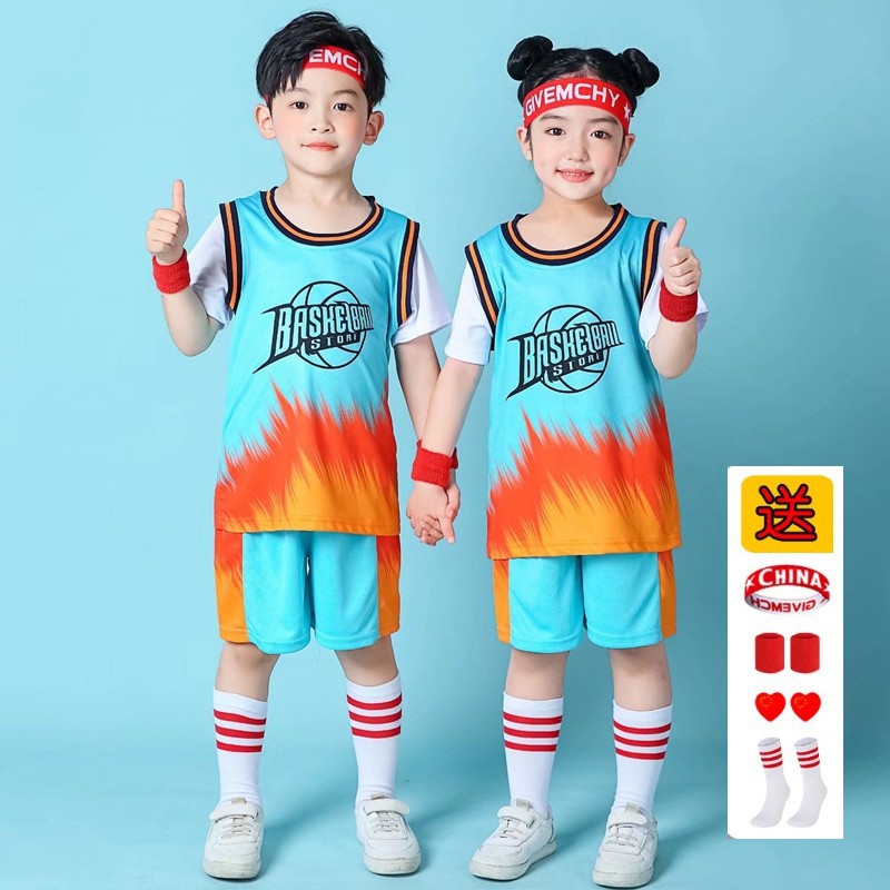Children's basketball uniform suit boys and girls kindergarten Primary School students Kobe No. 24 short sleeve performance competition jersey