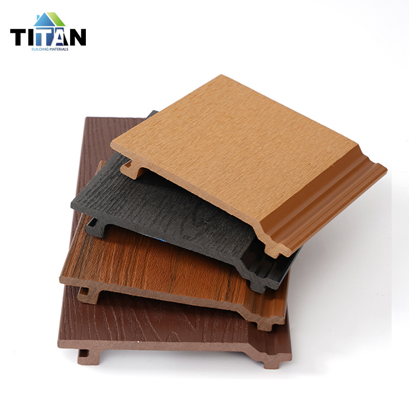 Comercio exterior al por mayor tablero de pared de plástico de madera mejoras para el hogar materiales de construcción tablero de pared exterior de madera de plástico protección ambiental impermeable tablero de pared de coextrusión ignífugo