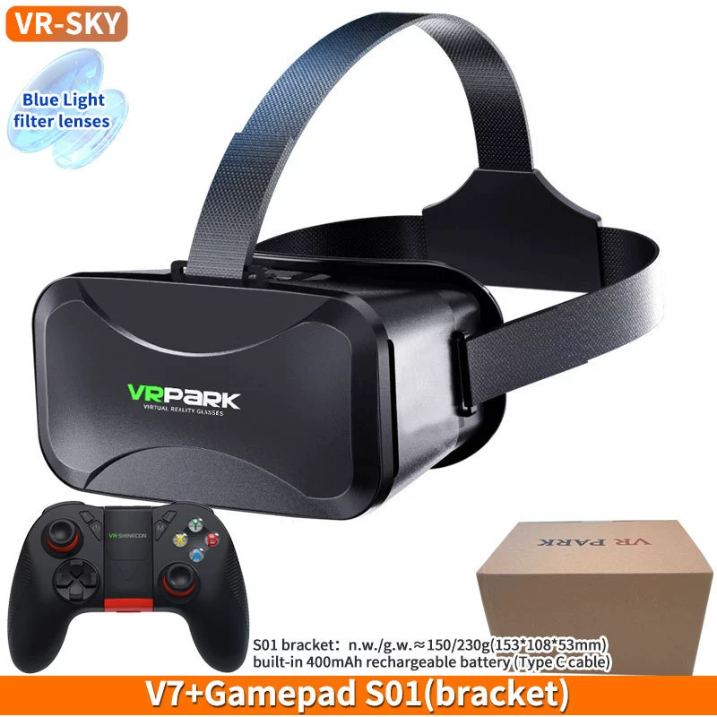 Популярные очки VRPARK Android виртуальная игра панорамная 3D кросс-бордер шлем BOX для мобильного телефона HD всё-в-одном VRV7
