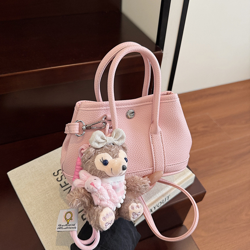 春夏の売れ筋ドーパミンカラー甘くてシンプルなポータブルバケットバッグ韓国風ファッション通勤多用途クロスボディレディースバッグ|undefined