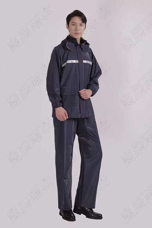 雨衣套装针织布加厚户外防暴雨男女骑行外卖户外垂钓反光分体雨衣|undefined