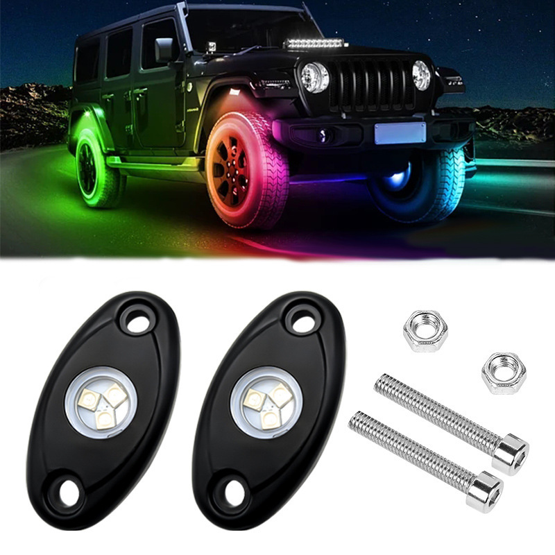 lámpara de chasis de automóvil LED siete colores chasis lámpara de modificación de aleación de aluminio tanque todoterreno lámpara de red image 3