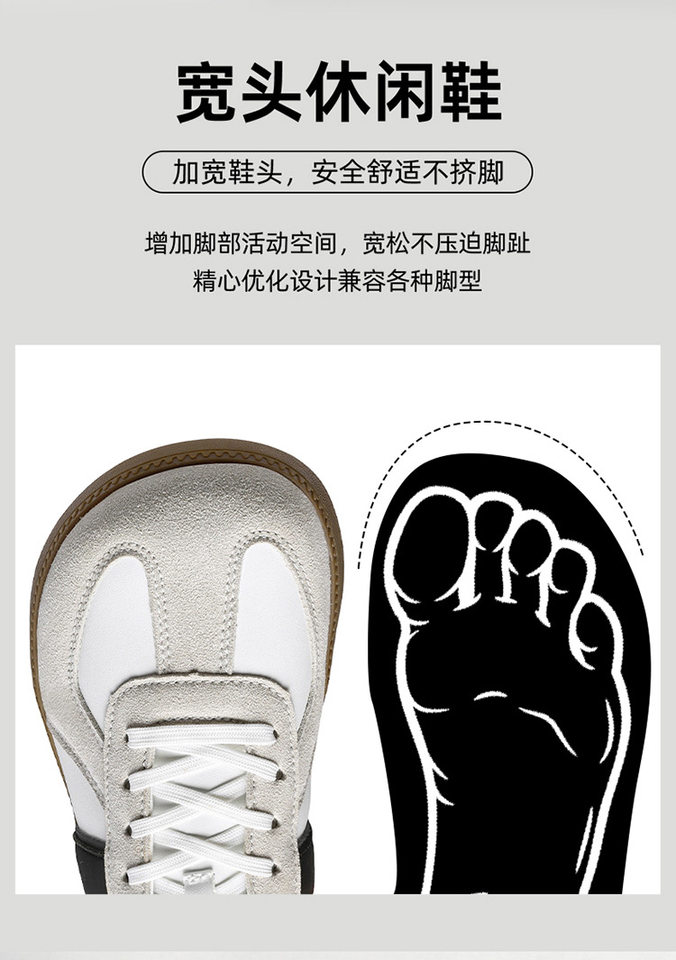 Giày sneaker da lì phối lưới form rộng mũi tròn, đế cao 3–5 cm, dây buộc, unisex — Trắng đen, Xám trắng, đen chi tiết 9