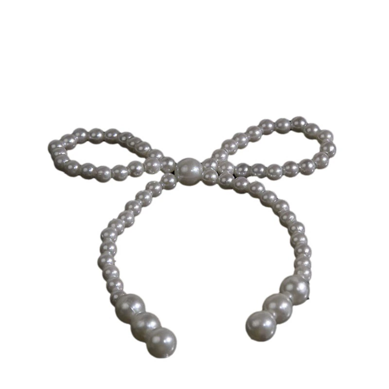 Decorations handmade from pearl with bow, chain with beads, wholesale, bouquet