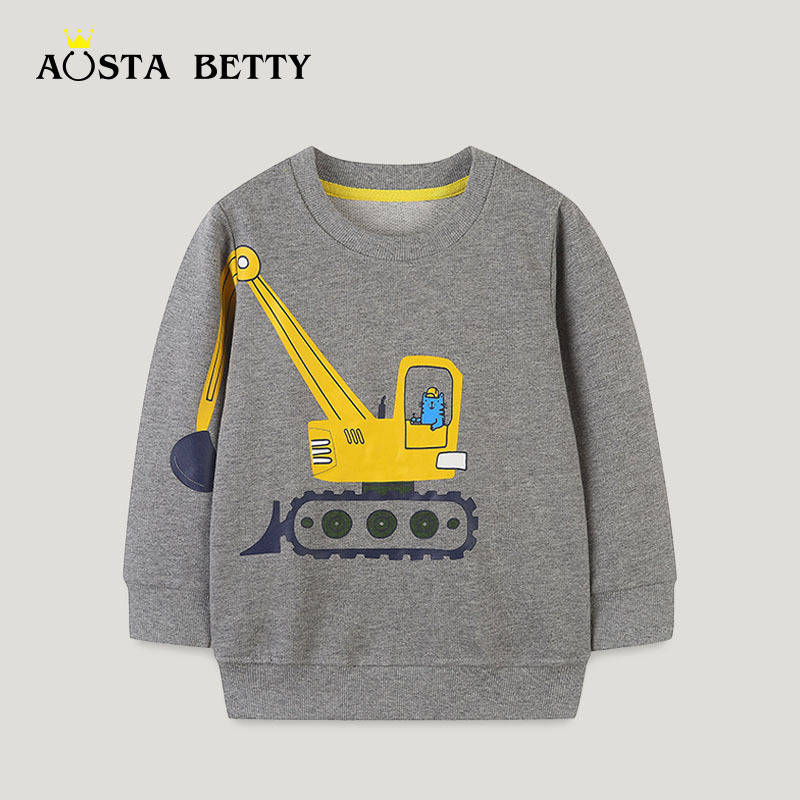 Suéter para niños de estilo europeo y americano otoño nuevo suéter de manga larga para niños de dibujos animados cuello redondo Jersey camisa de fondo para niños T