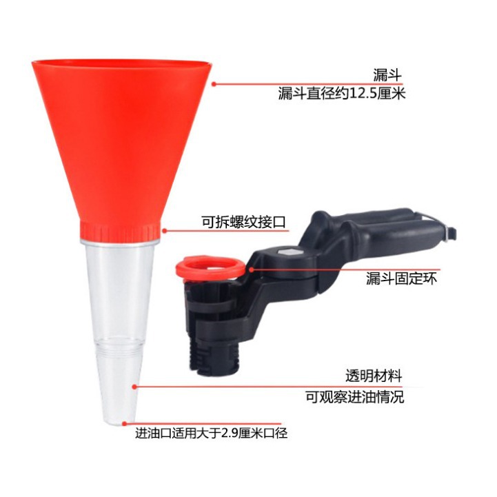 Embudo para gasolina y aceite de motor de coche y motocicleta, herramienta multifuncional para llenar aceite, embudo de reabastecimiento.