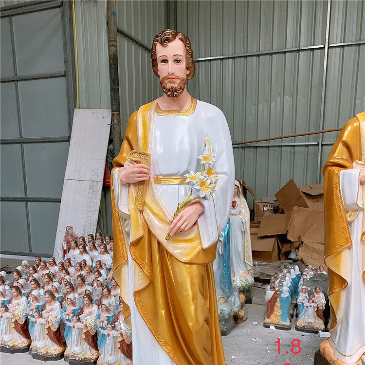 Estatua Religiosa de San José 180cm de Resina Pintada a Color para Navidad e Iglesia
