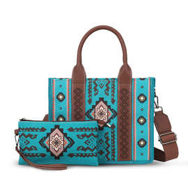 跨境新款波西米亚民族风女包帆布包包大容量托特包子母包单肩斜挎