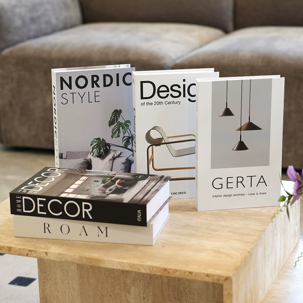 Simple and modern fake book decorative bookmaker Furnishing Room Design Magazine Model Model Model Model Room soft furnishings