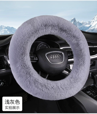 Steering wheel cover Wholesale in Stock, Winter Warm Universal - light-gray-38cm