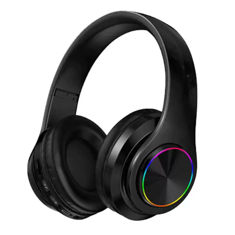 B39 Bluetooth-наушники складные для занятий спортом, UV-покрытие, беспроводные, светящиеся, стереозвук