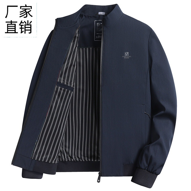 New spring and autumn men's jacket for middle-aged and elderly fathers, business casual father's coat, high-end outerwear New spring and autumn men's jacket for middle-aged and elderly fathers, business casual father's coat, high-end outerwear