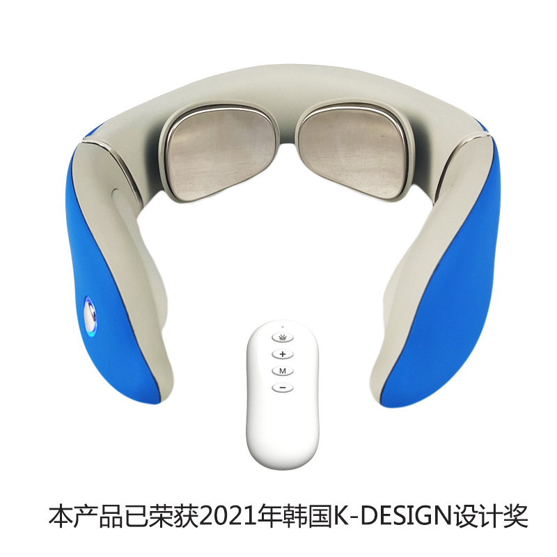 颈椎按摩仪加热电脉冲肩颈迷你折叠颈部按摩器护颈智能颈部按摩仪