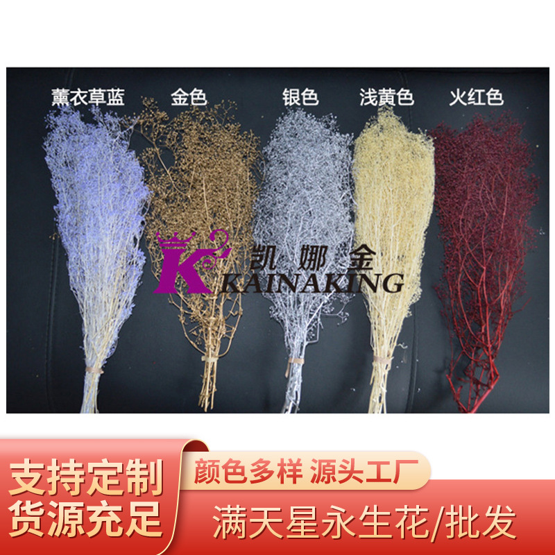 厂家批发满天星百万星永生花DIY花束七夕生日情人节圣诞礼物装饰