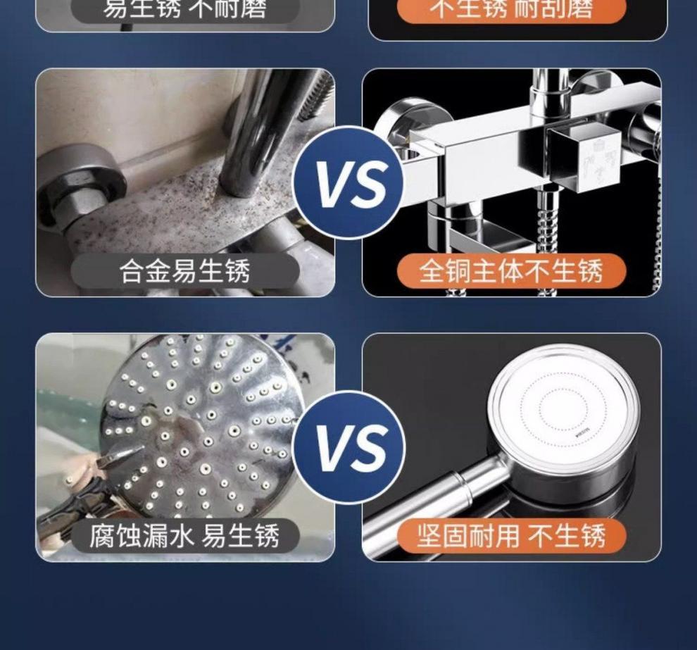304 stainless steel shower head set, household bathroom, rain shower, bath, pressurized and constant-temperature shower head Application Scenario