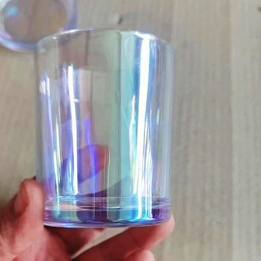 Multi-especificación vidrio vela taza aromaterapia vela tarro vacío taza Hotel fragancia vela titular impresión aerosol color frasco de vidrio