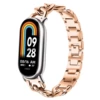 Denim metal golden watch strap, pink gold
