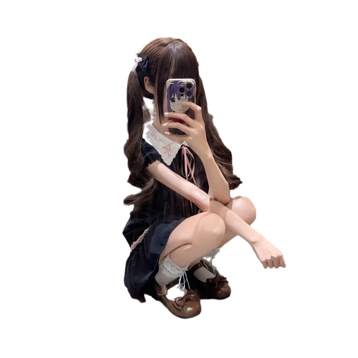 Connie Wig Peruca longa e ondulada fofa, 75 cm castanho mel, cabelo de comprimento médio, aparência jovem, moderna
