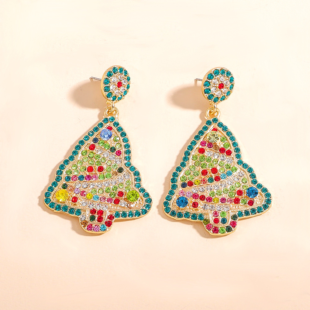 New Christmas Tree Earrings European And American Fashion Long Earrings display picture 4