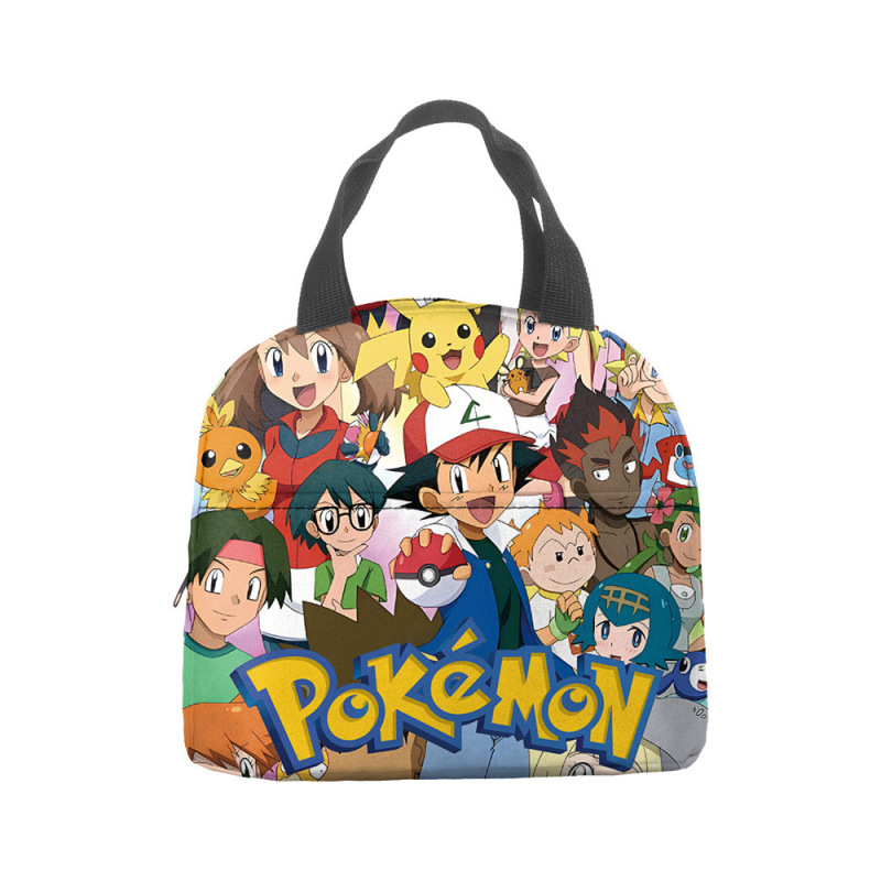 ランチバッグ ポケモン風 漫画柄 ハンドバッグ 学生用 ランチバッグ 保温バッグ アルミ箔弁当袋|undefined