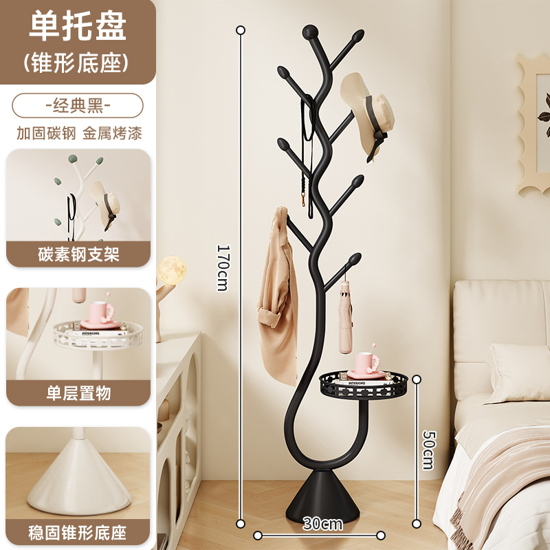 Dormitorio, perchero de rama de árbol de lujo ligero, estante de ropa de arte de hierro, entrada, perchero vertical de piso