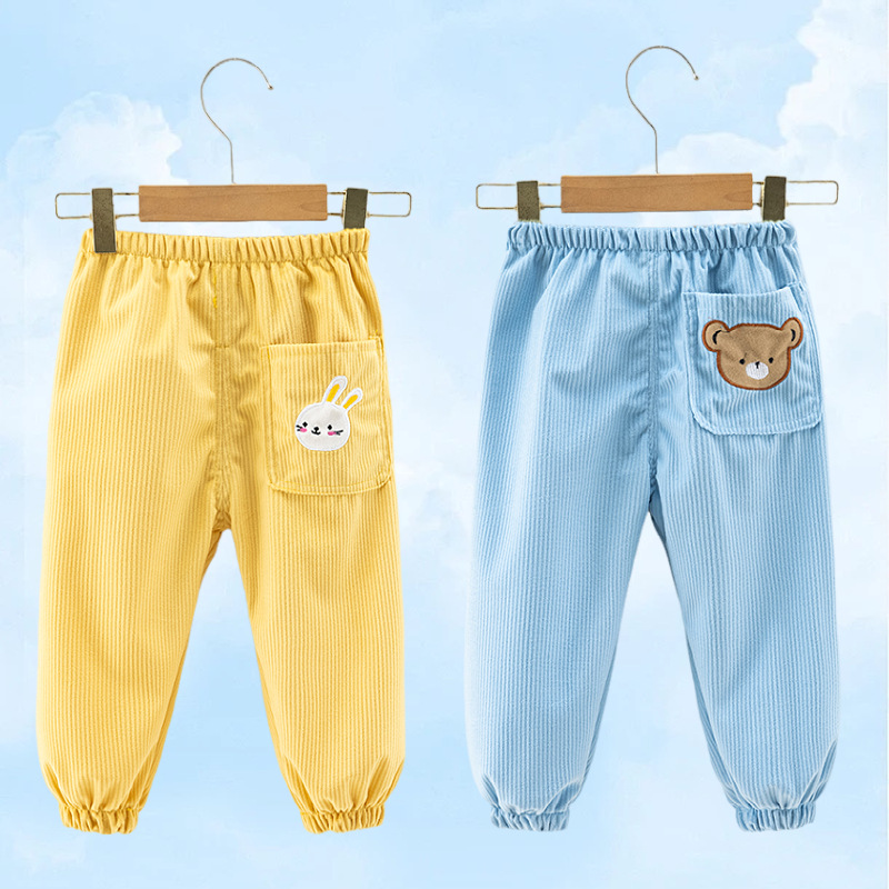 아동용 바지 [하늘색+노란색]