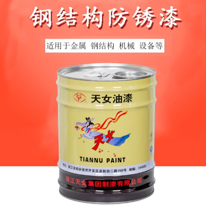 特价天女防锈漆 钢构金属厂房货架栏杆设备工地铁红丹中灰防锈漆