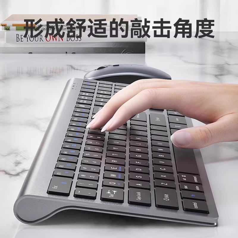 超薄型ワイヤレスBluetoothキーボードとマウスのセット、充電式、ノートパソコン、オフィスコンピューター、デスクトップ、静音|undefined