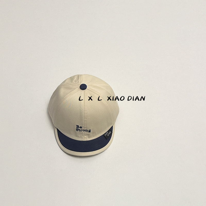 Sombrero de pato para bebés primavera y otoño letras pequeñas bordadas sombrero de bisel corto para niños niñas bebés sombrero de béisbol para niños pequeños