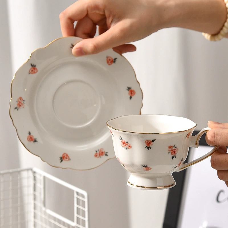 Нostalgia ретро керамическая кофейная чашка высокого качества изящная подарочная коробка с розой в подарочной коробке, полдник, чайная чашка, стиль высокого качества