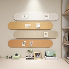 フェルトの壁は写真の壁を貼って展示します。