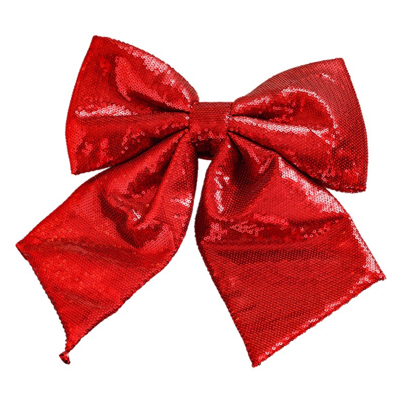 Decoraciones navideñas lentejuelas arco brillo DIY pajarita árbol de Navidad accesorios de diseño de escena lote mezclado