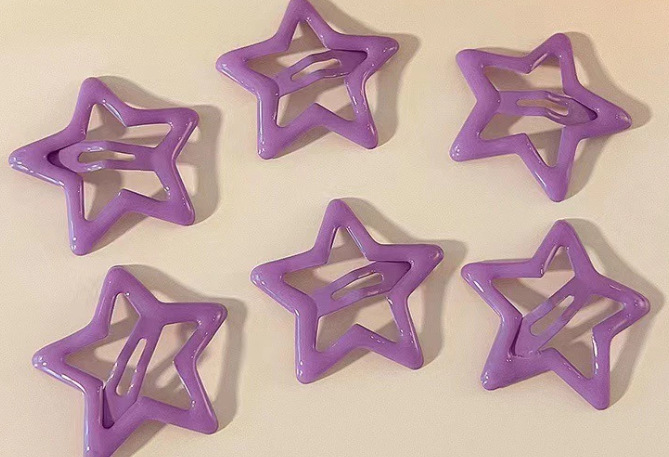 Estrella de cinco puntas horquilla Dulce Estrella simple frente Bangs clip lateral horquilla accesorios para el cabello hembra y2g horquilla dopamina