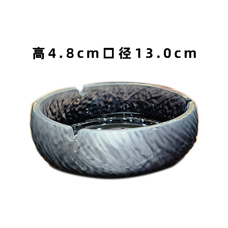 Cenicero de vidrio de cristal, sala de estar para el hogar, cenicero de oficina, adornos pequeños de alta gama, taza de humo de ceniza antivoladora redonda ciclónica