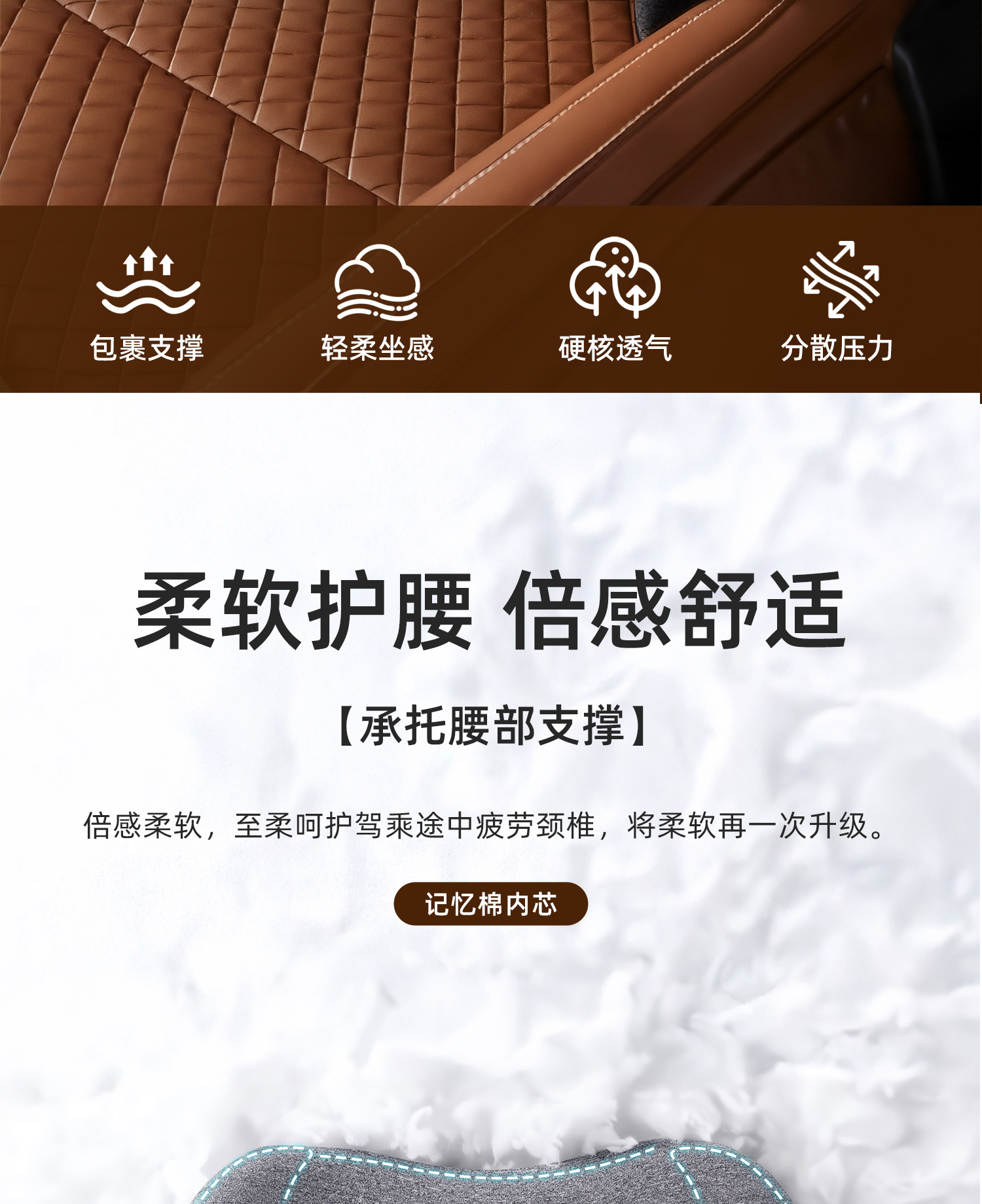 Manufacturer Wholesale Car Seat Cushions, Car Lumbar Support, Car Backrest Cushions, Waist Protection, Lumbar Pillows, Driving Seat Lumbar Support, In-Car Use
