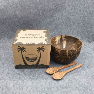 Coconut shell bowl old coconut shell bowl coconut shell bowl coconut shell tableware Rice Bowl dessert container fruit salad bowl wholesale