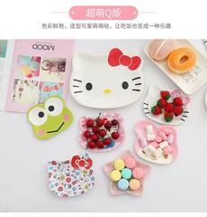 Fruit Plate Candy Plate Creative Female Summer Cartoon Cat Cute Japanese Dipping Small Tray Plastic Home Use