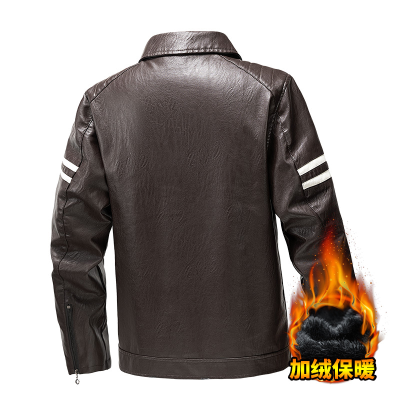 Cross-border retro americano chaqueta de cuero hombre invierno engrosado nuevo chaqueta de cuero hombre tamaño suelto chaqueta superior