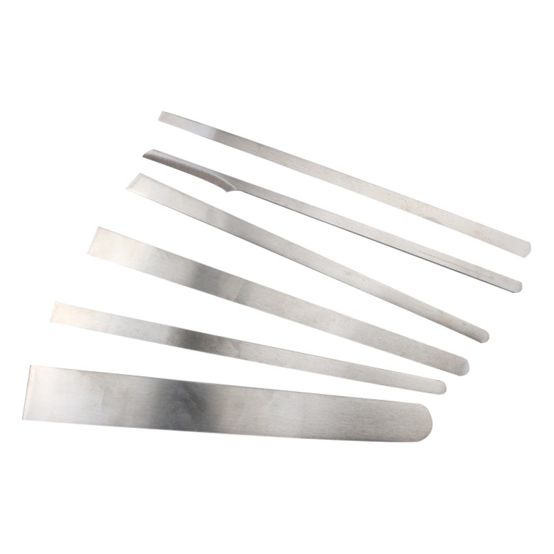 Stainless steel scraper flat pedicure knife oblique scraping knife calluses dead skin foot knife foot cutin three-piece set