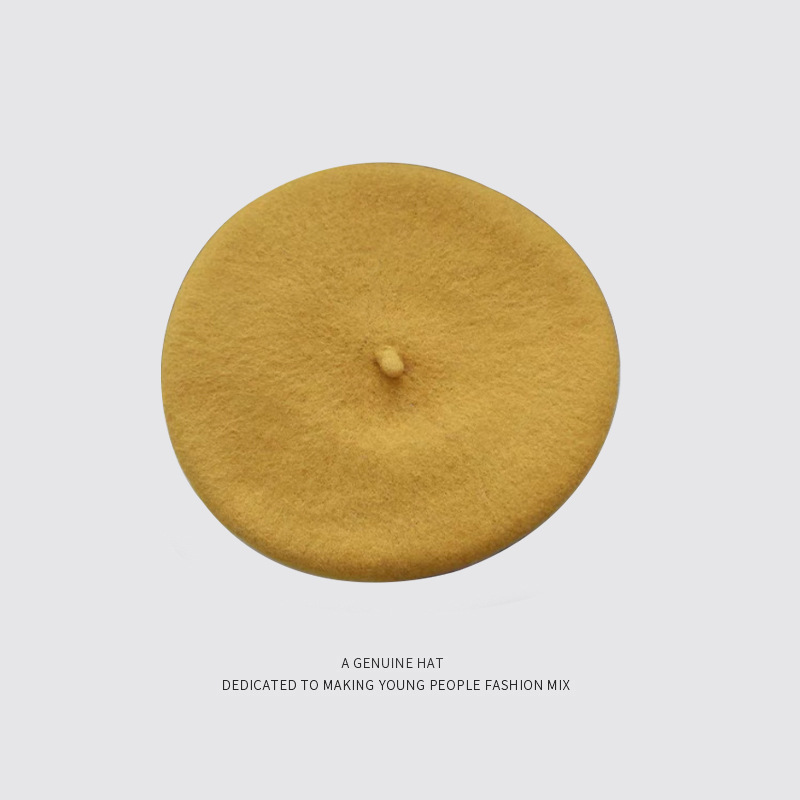77g Weight Beret Hat Hats Type Daily Occasion Solid Color Pattern Winter Season Women'S Gender Sewing Design Simple Style Style Eaveless Rim Women'S Simple Style Solid Color Sewing Eaveless Beret Hat 21