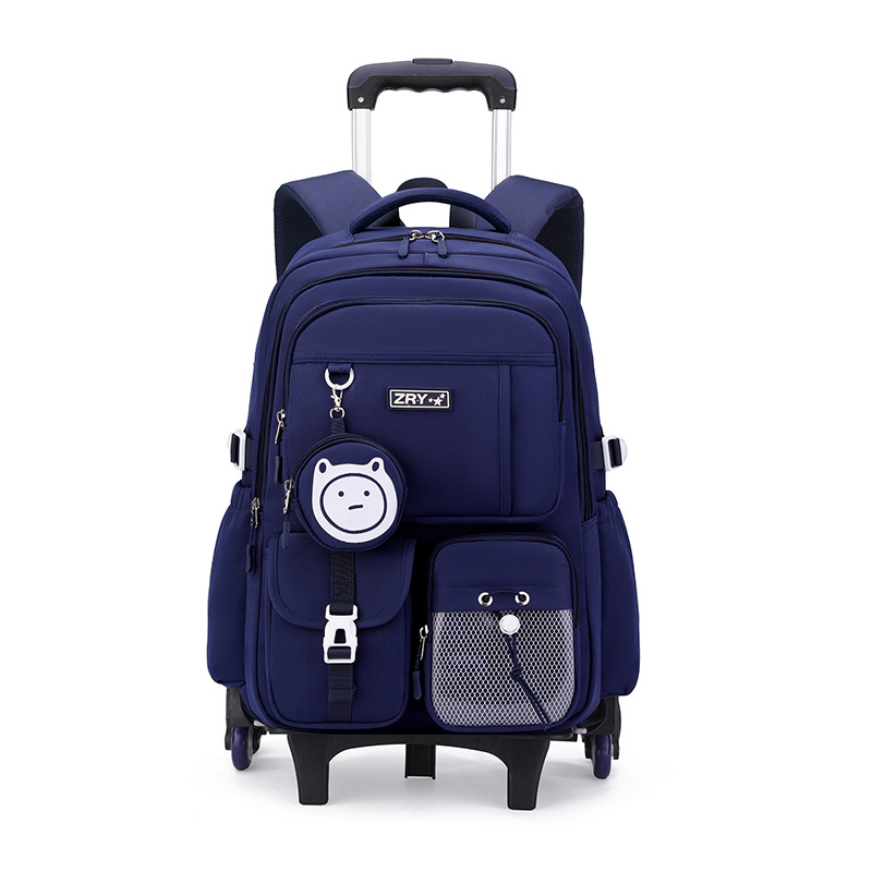 Nueva mochila de tirón para estudiantes de escuela primaria niñas 3 - 6 grados estudiantes de gran capacidad de moda mochila de tirón para estudiantes ligeros